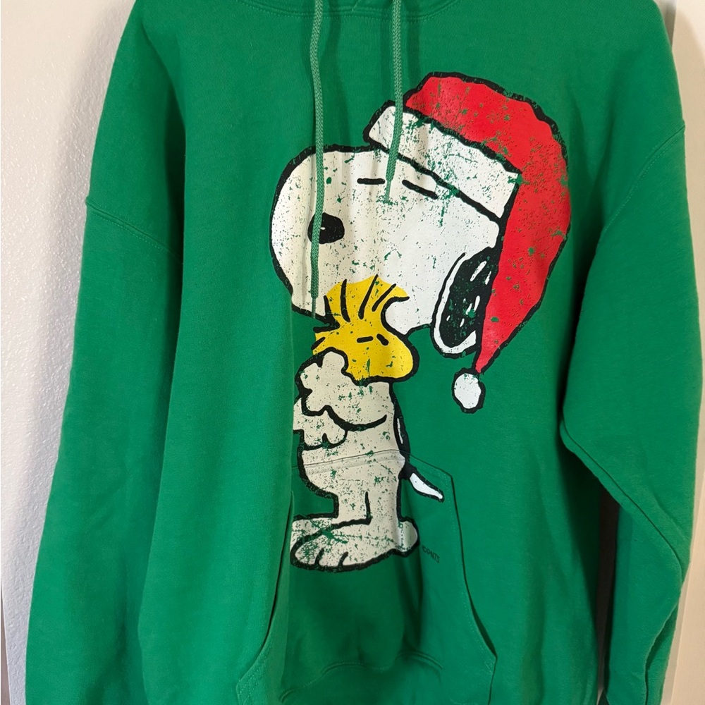 Green Snoopy Christmas Hooded Sweatshirt
